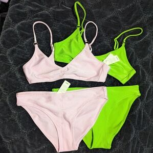 NWT 2 Aerie Shiny Bikini Sets